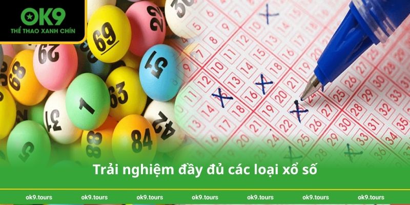 Trải nghiệm đầy đủ các loại xổ số
